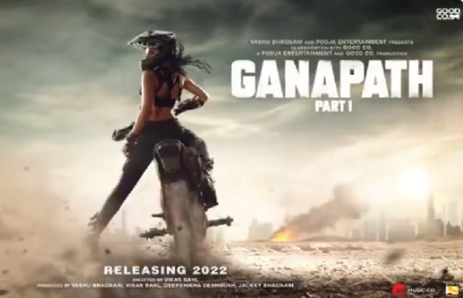 Tiger Shroff Shares Motion Poster Of Leading Lady From Ganpat गणपत स ट इगर श र फ न श यर क य ल ड ग ल ड क म शन प स टर